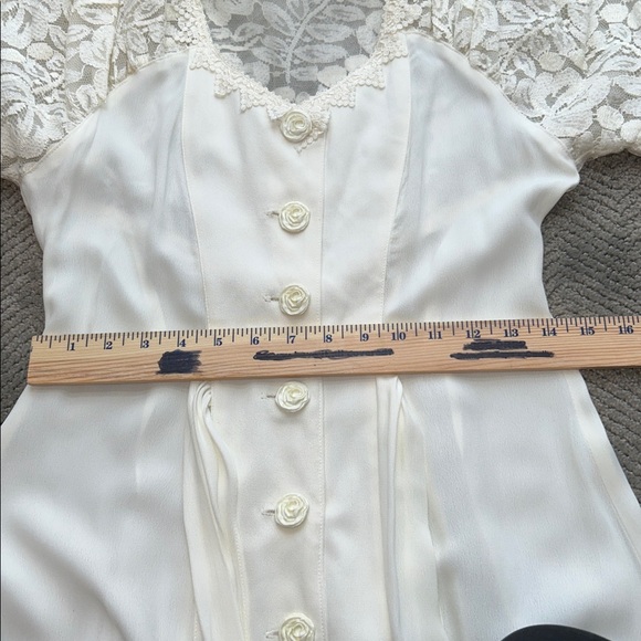 Karen Alexander Vintage Lace Maxi Dress Ivory Size 8 - Picture 15 of 15